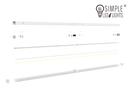 8Ft Linear Strip Light - LS Series