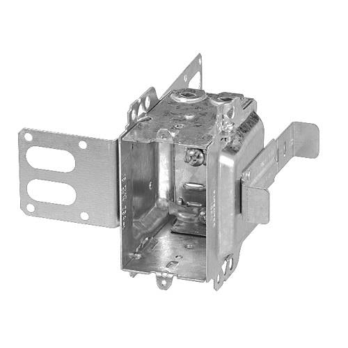 3104-LSSAX - 2 1/2" Deep Gangable Steel Stud Box With Clamps