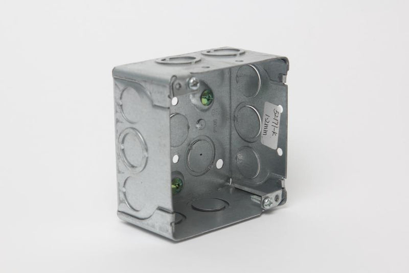 52171-K 4" Square junction box with knockouts (Case of 50)