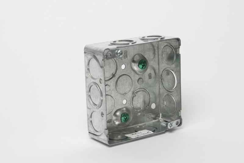 52151-K 4" Square shallow junction box with knockouts ( Case of 50)