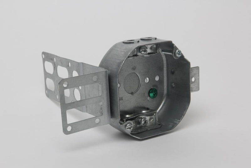 54151-LSSAX 4" Steel Stud Box Octagonal Box with Clamps