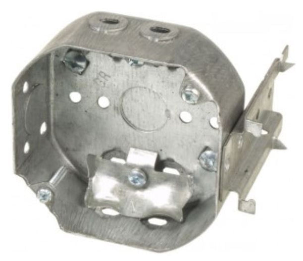 54151-LB 4" Diameter octagonal box with clamps & bracket (Case of 50)